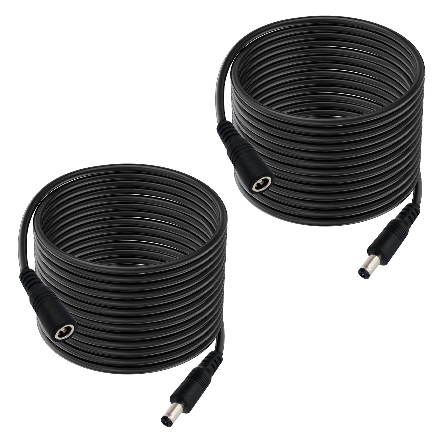 5.5x2.5mm 12 Volt, DC Power Extension Cord, Barrel Connector for Battery Packs, Routers, LED Strips, Projectors, Printers, Home Cameras, etc.