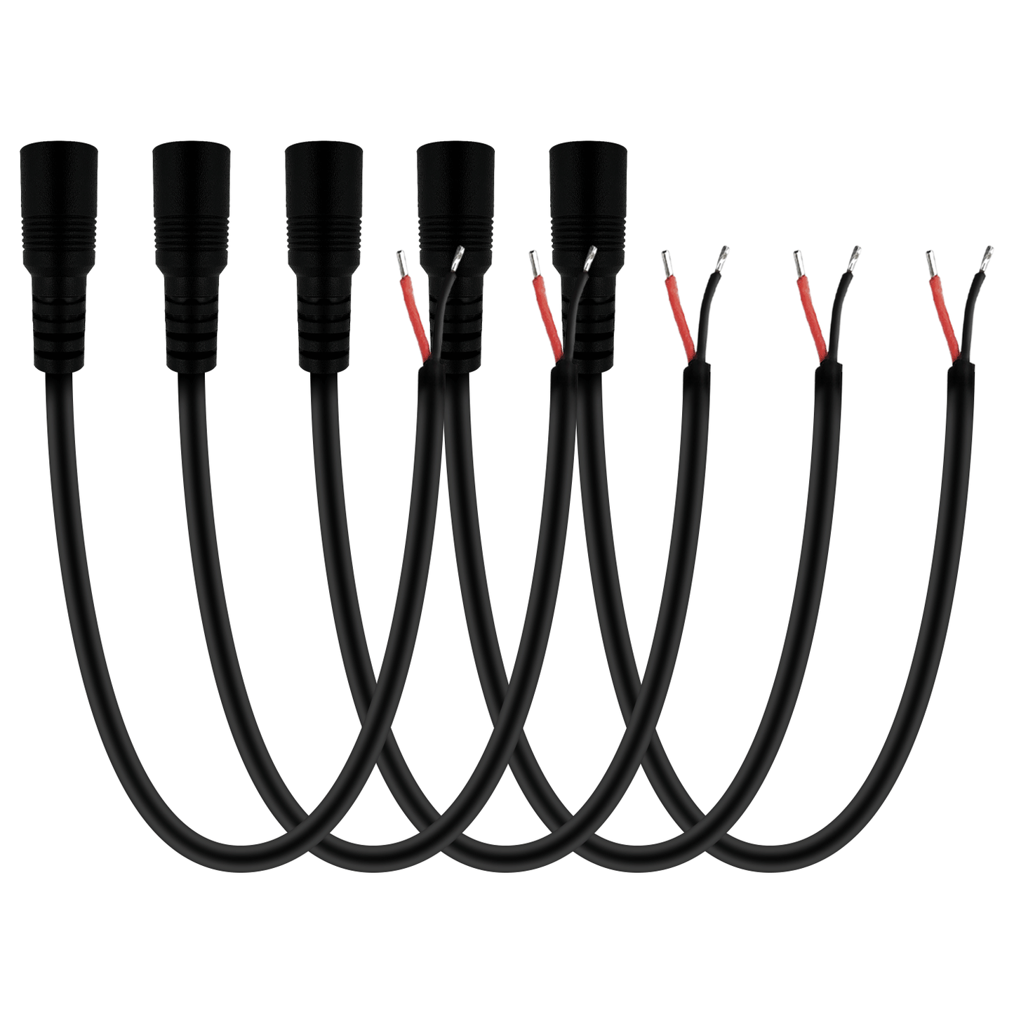 5.5x2.5mm 12V DC Power Cord Barrel Connector Tail Fiber Repair Power Cord for CCTV Surveillance Camera LED Strip Light DVR Router