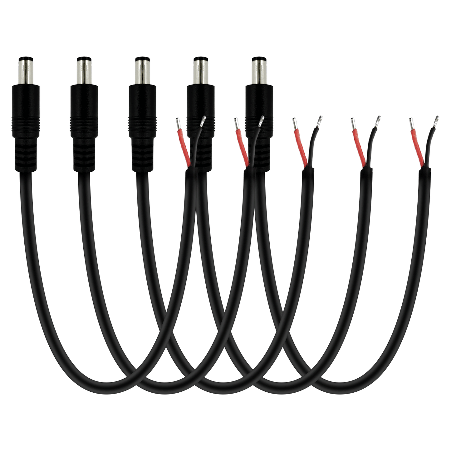 5.5x2.5mm 12V DC Power Cord Barrel Connector Tail Fiber Repair Power Cord for CCTV Surveillance Camera LED Strip Light DVR Router