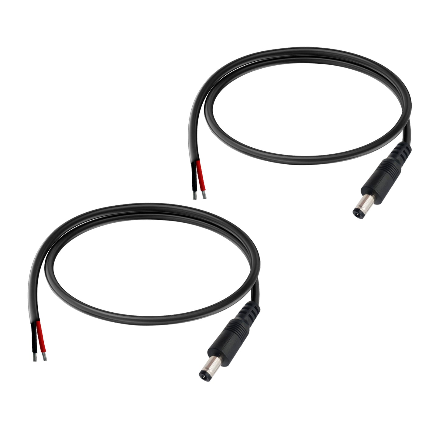5.5x2.1mm Barrel Connector, 12 Volt Power Cord, Tail Fiber Repair Power Cord for CCTV Surveillance Cameras, LED Strips, Lighting Power Supplies, Routers