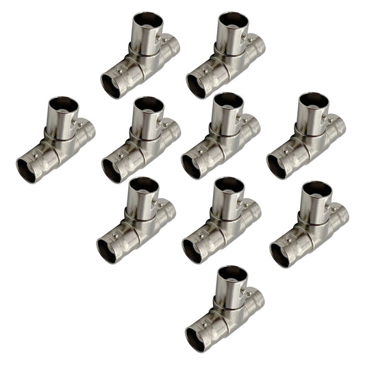 10pcs BNC Splitter for CCTV DVR Camera BNC Female Connector Coaxial Adapter T-Splitter for CCTV Security Camera Surveillance Video Equipment