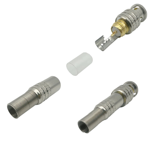 10pcs for CCTV Surveillance Cameras Soldered BNC Male Connector with RG59 RG6 BNC Compression Connector