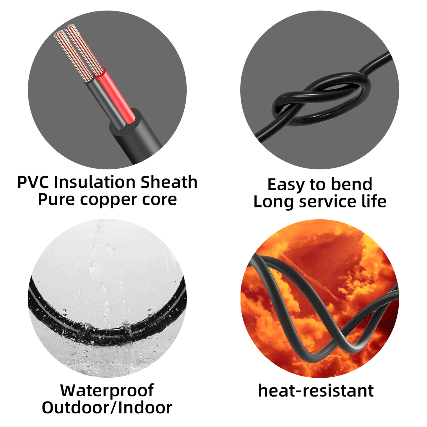 DC5.5x2.1 mm 12V DC Cable Male to Male Extension Cable for CCTV Surveillance Camera LED Strip Light DVR Router