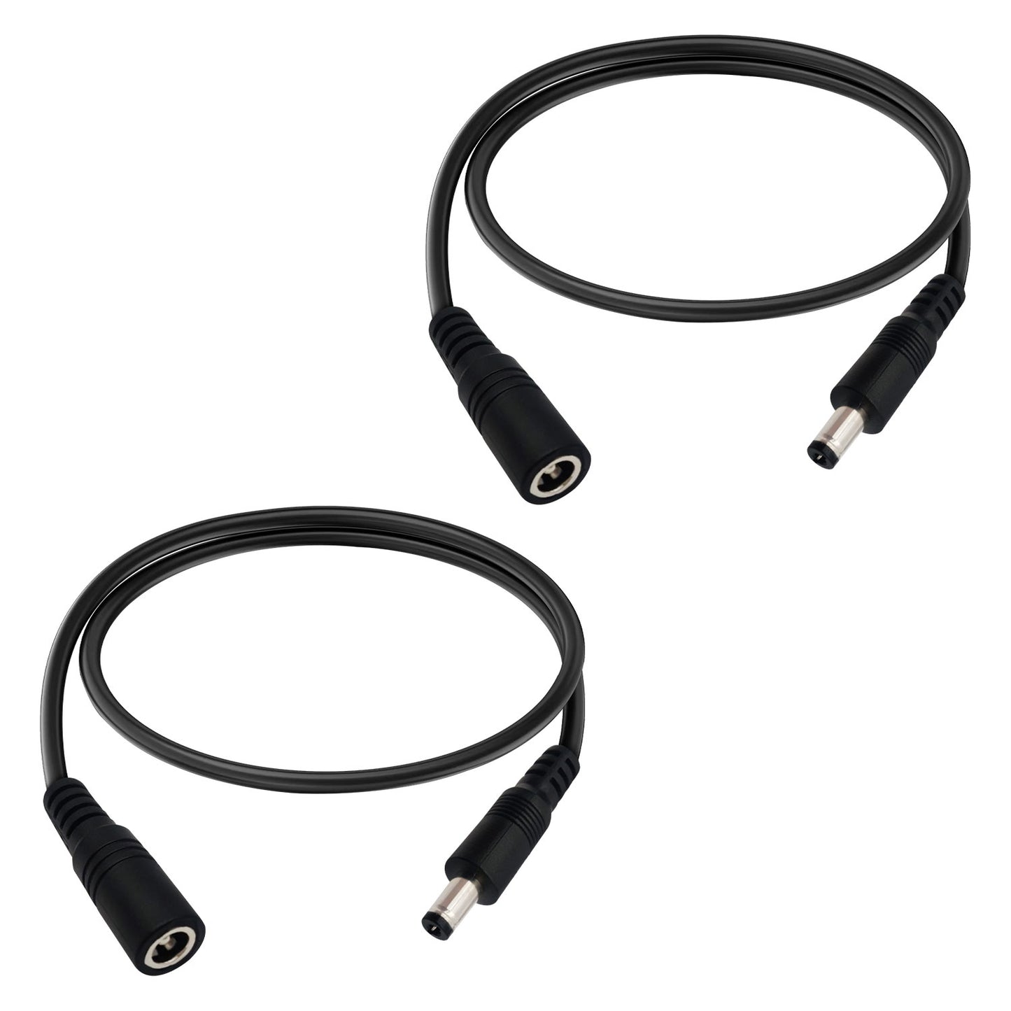 5.5x2.5mm 12 Volt, DC Power Extension Cord, Barrel Connector for Battery Packs, Routers, LED Strips, Projectors, Printers, Home Cameras, etc.