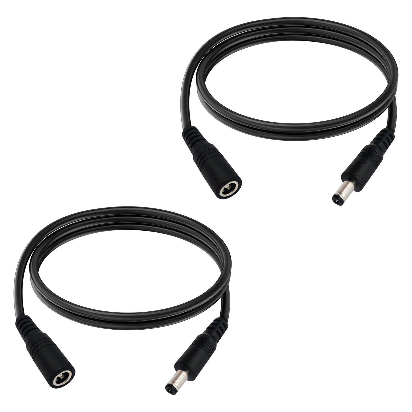 5.5x2.5mm 12 Volt, DC Power Extension Cord, Barrel Connector for Battery Packs, Routers, LED Strips, Projectors, Printers, Home Cameras, etc.