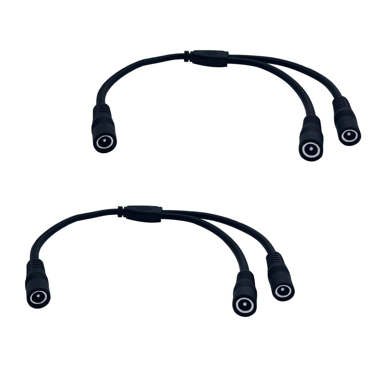 5.5x2.1mm 18AWG 12 Volt Splitter, Y-Shaped Power Distributor for LED Strip Splitter CCTV Surveillance Camera etc.