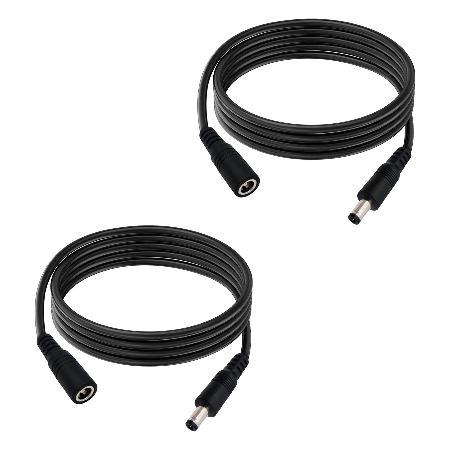 5.5x2.5mm 12 Volt, DC Power Extension Cord, Barrel Connector for Battery Packs, Routers, LED Strips, Projectors, Printers, Home Cameras, etc.