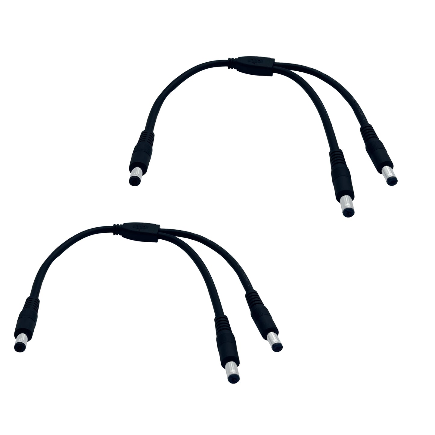5.5x2.1mm 18AWG 12 Volt Splitter, Y-Shaped Power Distributor for LED Strip Splitter CCTV Surveillance Camera etc.