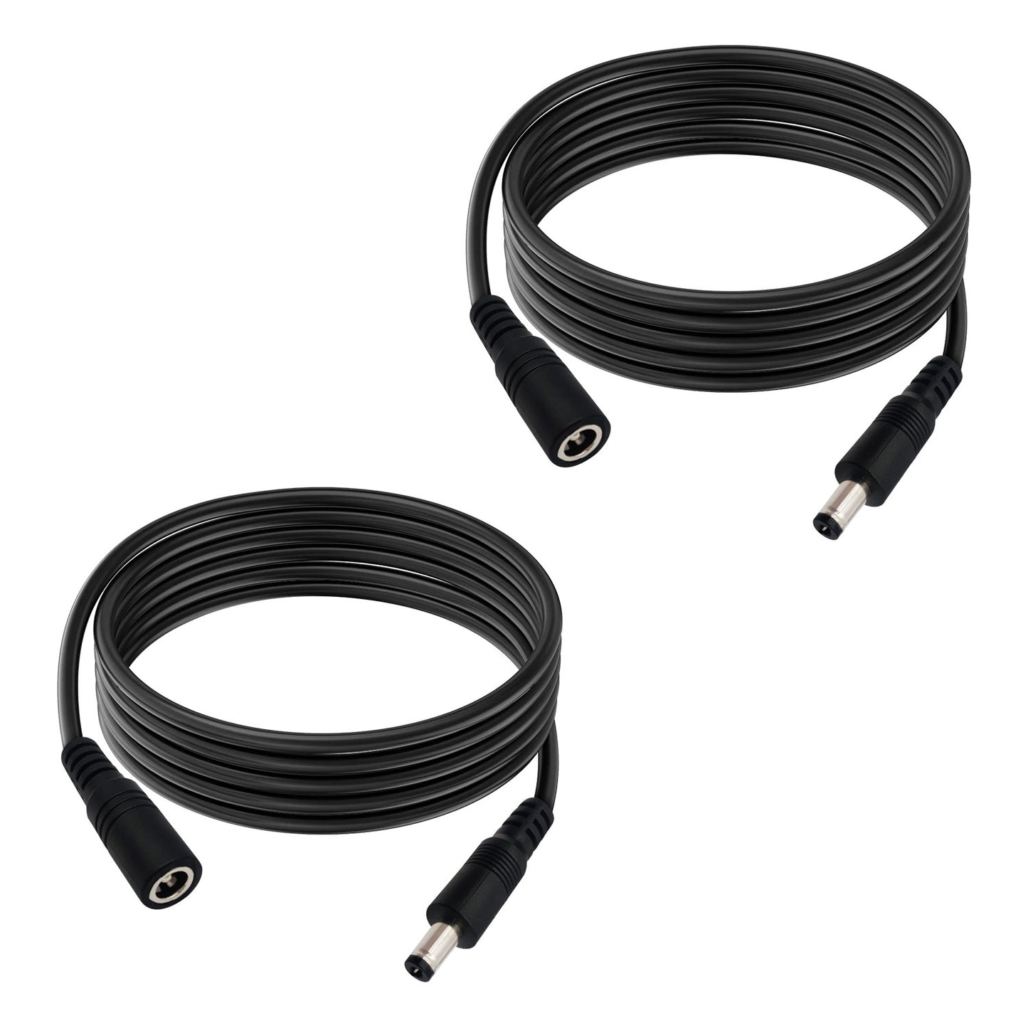 5.5x2.5mm 12 Volt, DC Power Extension Cord, Barrel Connector for Battery Packs, Routers, LED Strips, Projectors, Printers, Home Cameras, etc.