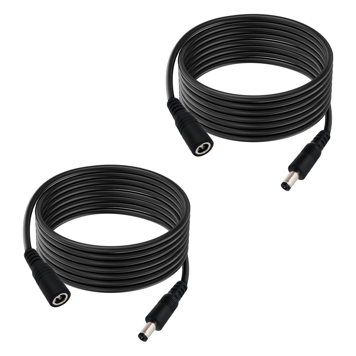 5.5x2.5mm 12 Volt, DC Power Extension Cord, Barrel Connector for Battery Packs, Routers, LED Strips, Projectors, Printers, Home Cameras, etc.