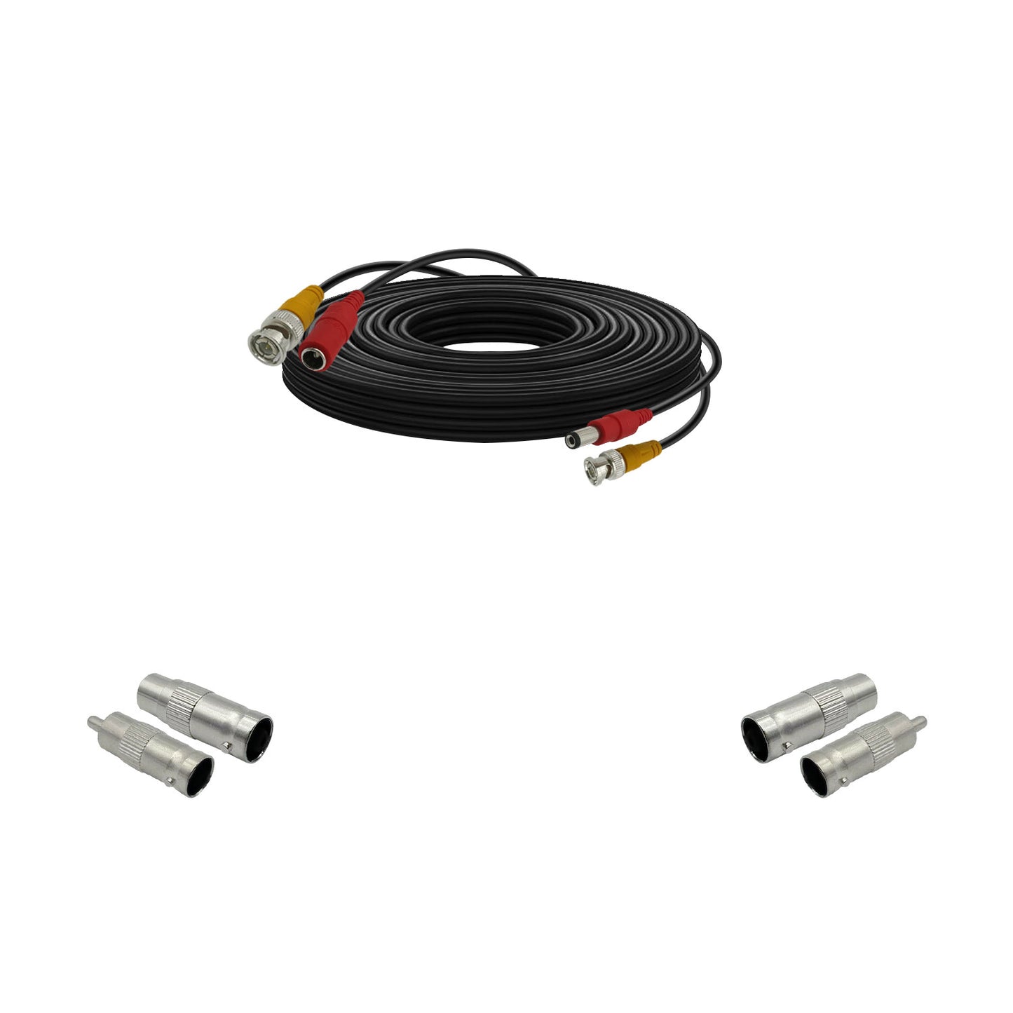 bnc Cable, coaxial Cable, dvr System Installation, CCTV Security Camera Connection Cable, Video Cable, Camera Extension Cable, Comes with 4 bnc connectors