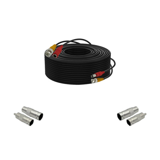 bnc Cable, coaxial Cable, dvr System Installation, CCTV Security Camera Connection Cable, Video Cable, Camera Extension Cable, Comes with 4 bnc connectors
