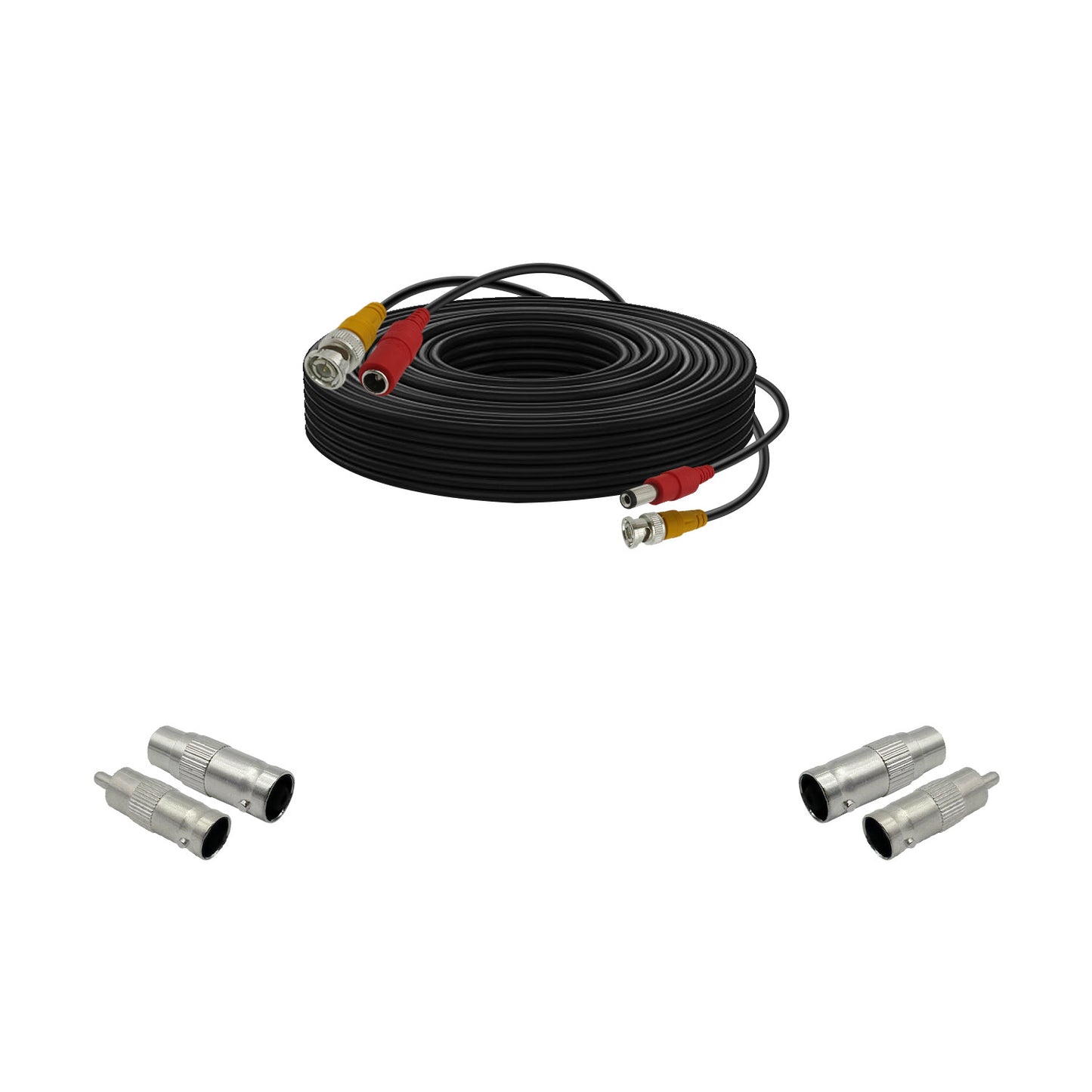 bnc Cable, coaxial Cable, dvr System Installation, CCTV Security Camera Connection Cable, Video Cable, Camera Extension Cable, Comes with 4 bnc connectors