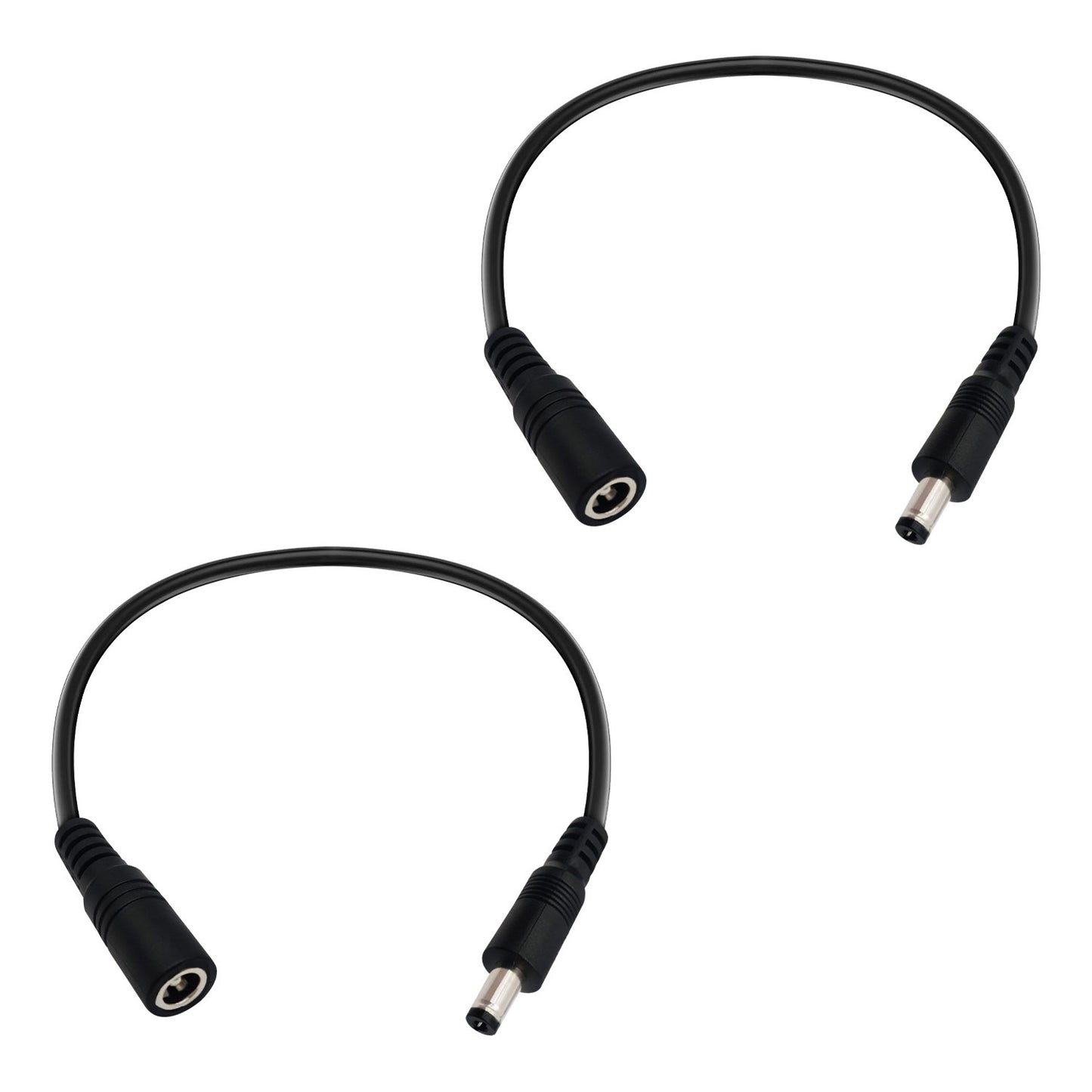 5.5x2.5mm 12 Volt, DC Power Extension Cord, Barrel Connector for Battery Packs, Routers, LED Strips, Projectors, Printers, Home Cameras, etc.