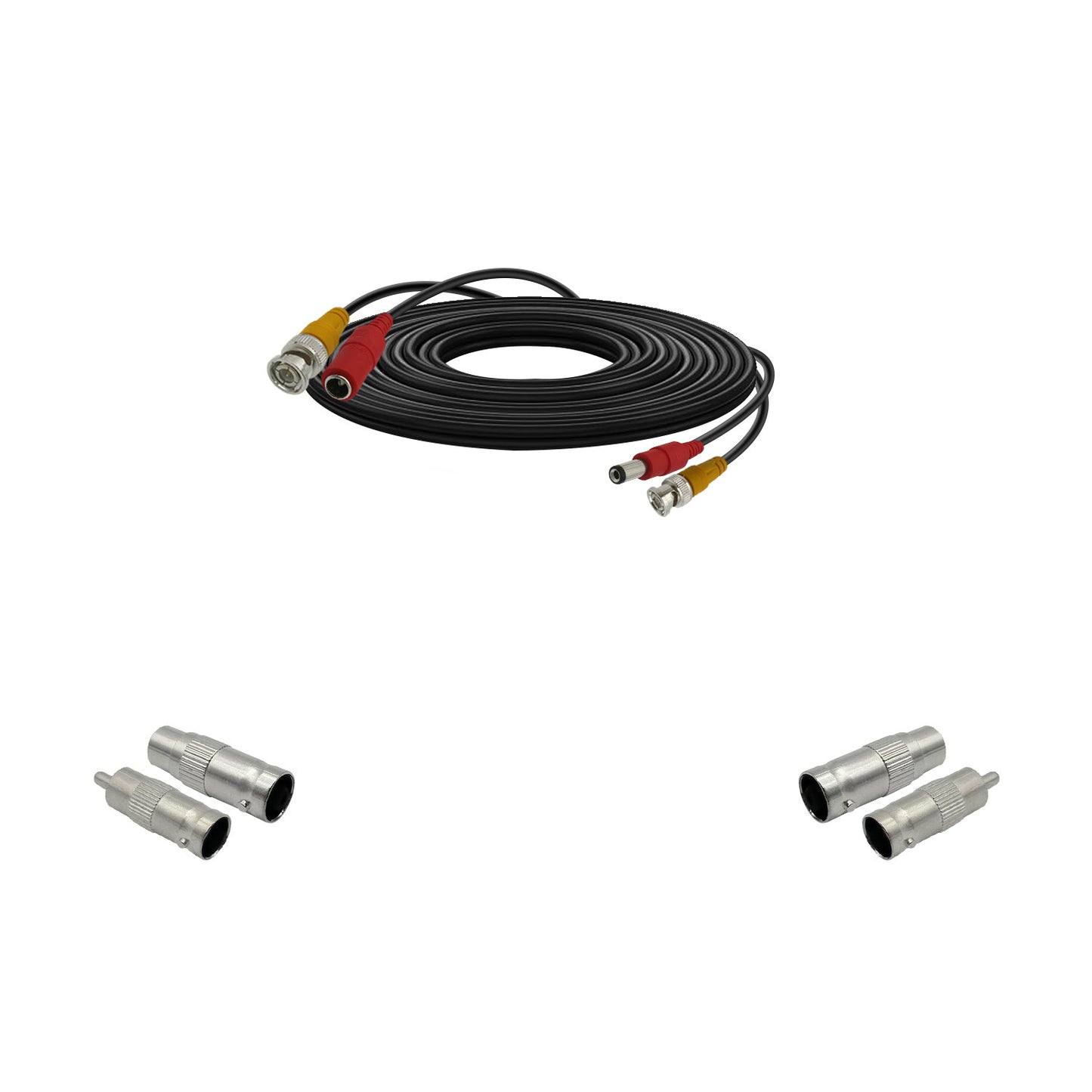 bnc Cable, coaxial Cable, dvr System Installation, CCTV Security Camera Connection Cable, Video Cable, Camera Extension Cable, Comes with 4 bnc connectors