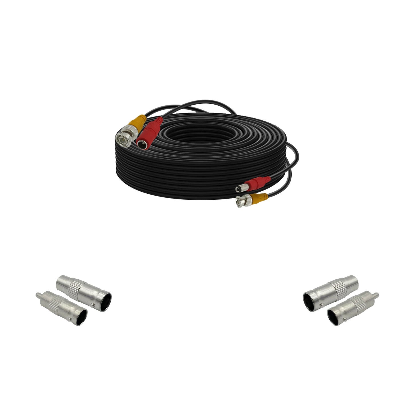 bnc Cable, coaxial Cable, dvr System Installation, CCTV Security Camera Connection Cable, Video Cable, Camera Extension Cable, Comes with 4 bnc connectors