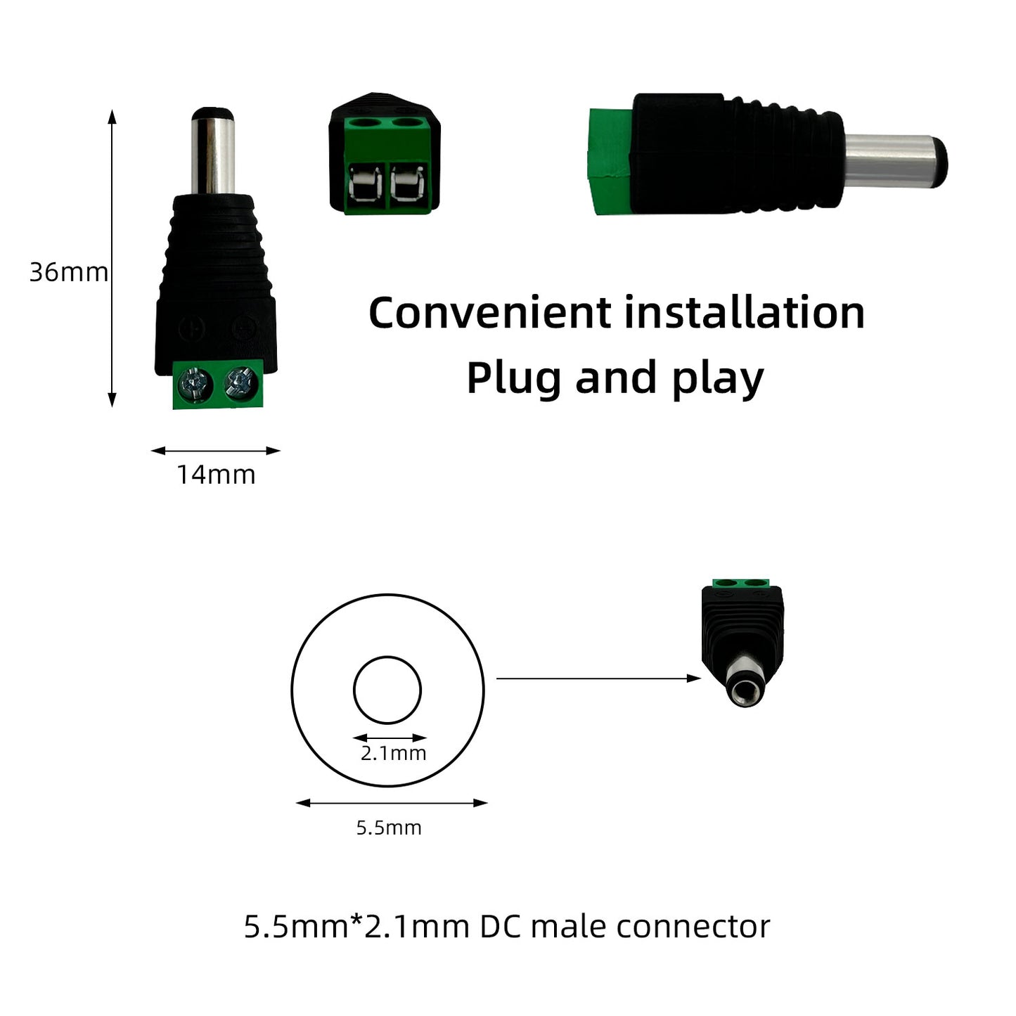 12V Connectors LED Connectors Barrel Connectors DC Power Adapters