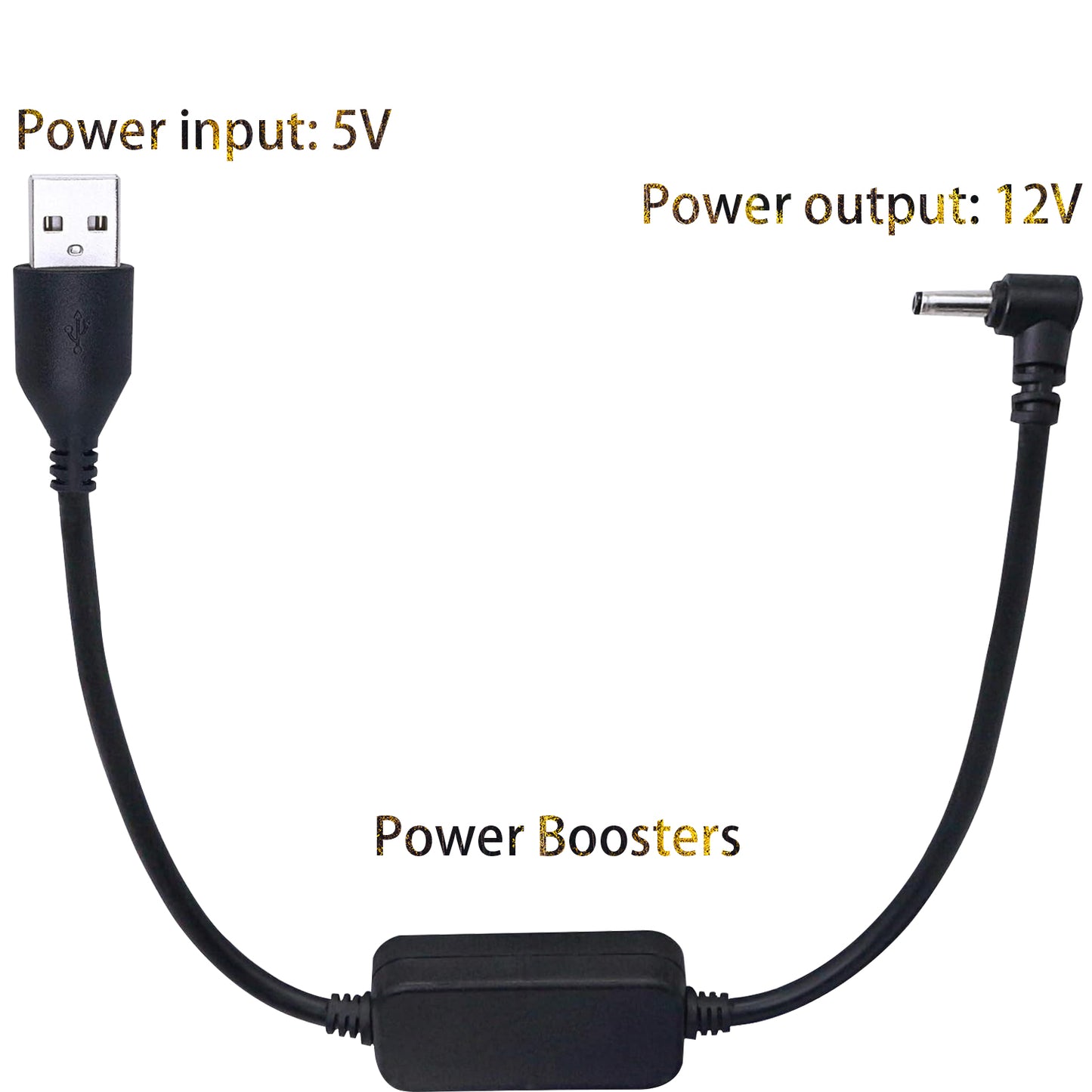 1pcs/3.3ft DC3.5x1.5mm 5V to DC 12V USB Voltage Boost Converter Cable,USB to 12v Adapter,Suitable for:IP Surveillance Cameras,Walkman Fans,LED Desk Lamps,Routers and Other Devices