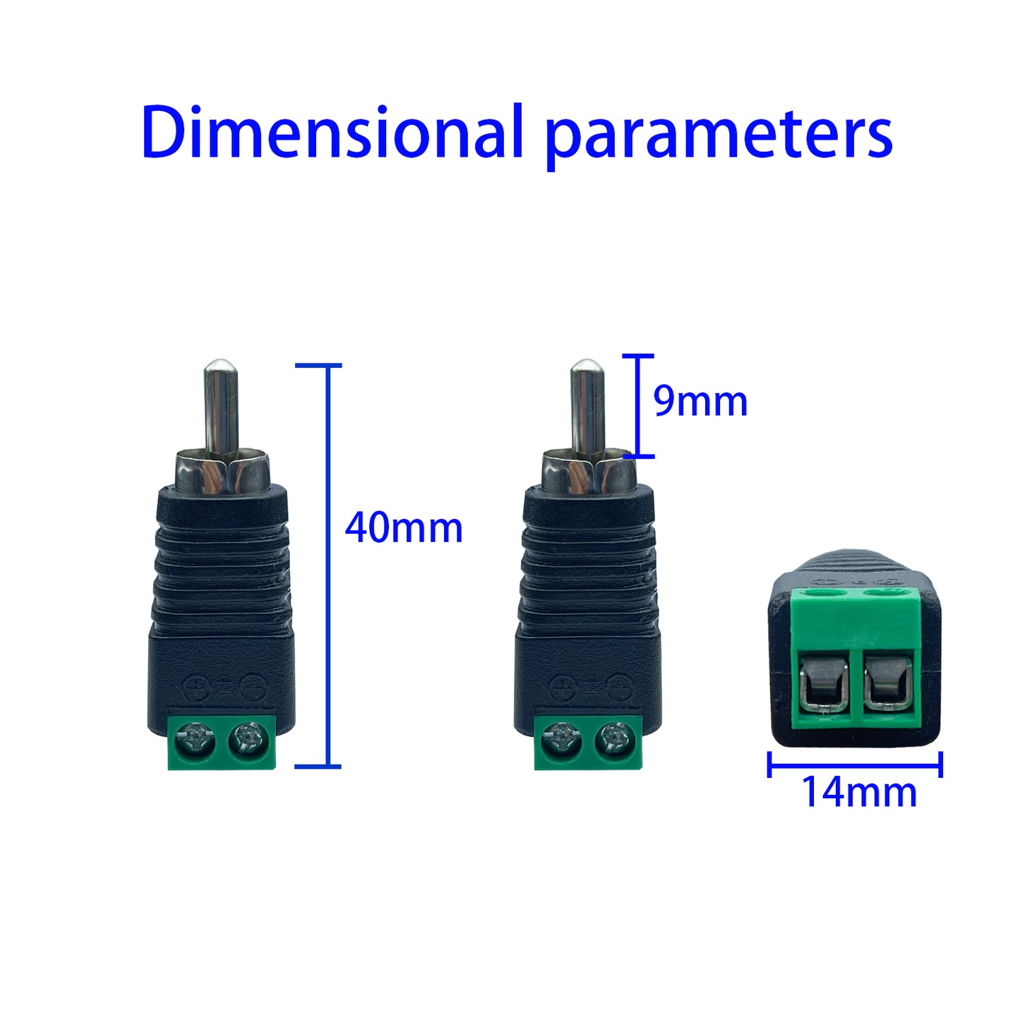RCA Connector to AV Screw Terminal Audio Video Connector RCA Plug for Speaker Wiring RCA Adapter