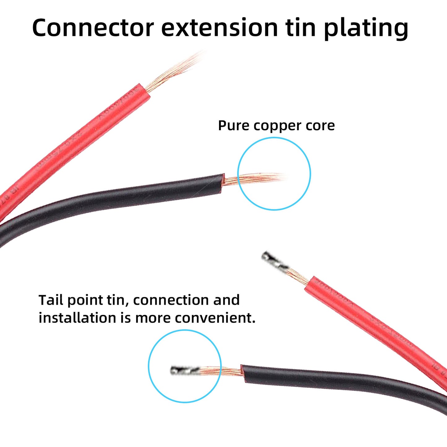 5.5x2.1mm DC Power Cord 12V 3A Service Power Cord LED Strip Power Extension Cord for CCTV Security Cameras