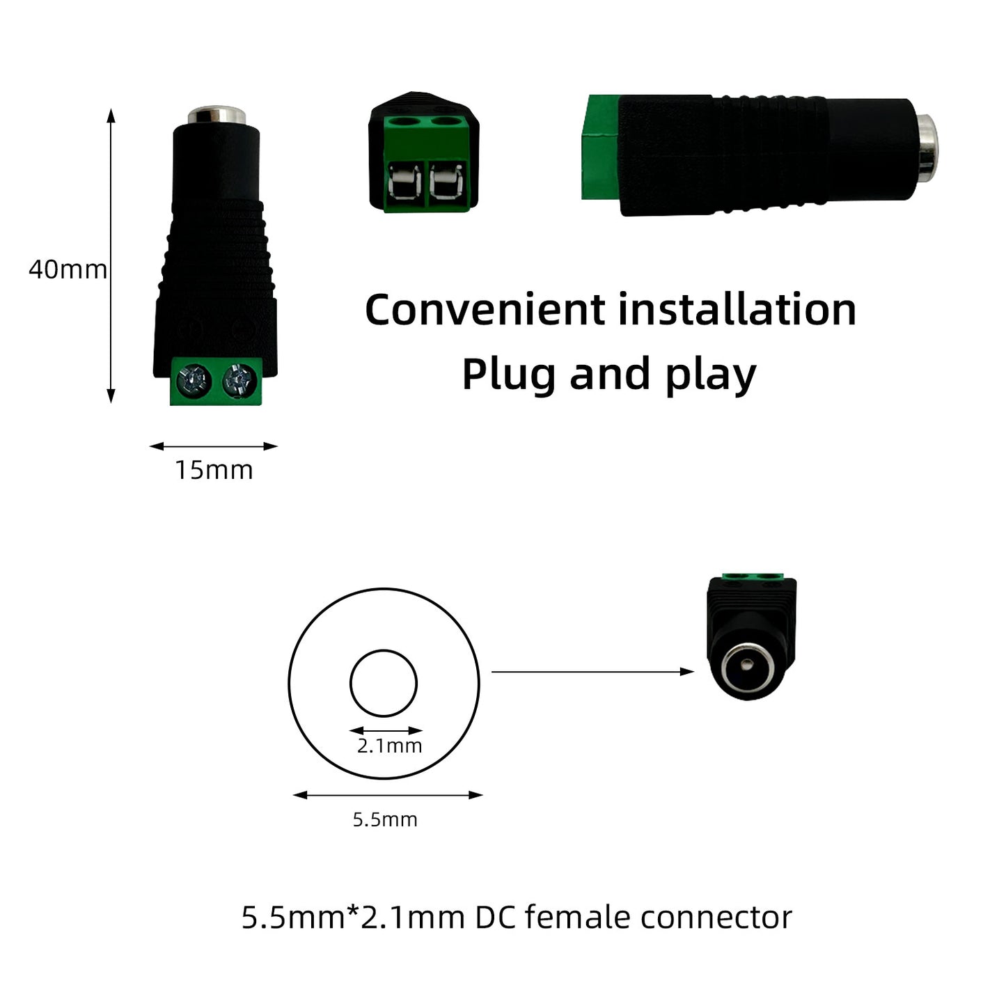 12V Connectors LED Connectors Barrel Connectors DC Power Adapters