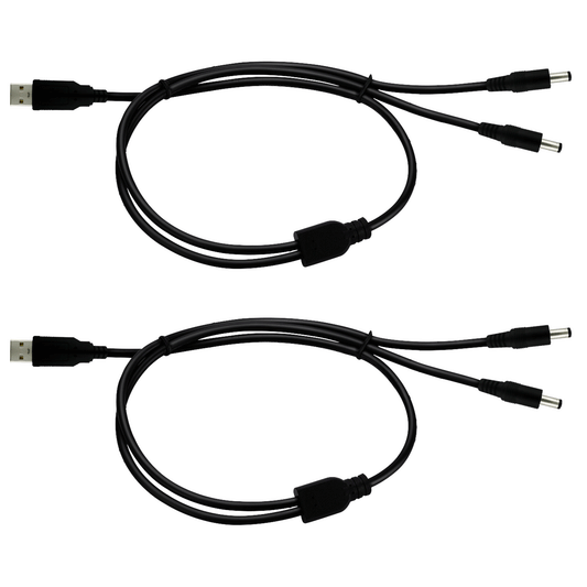USB Male to DC5.5x2.1mm Male 12V 3A Power Splitter Power Adapter
