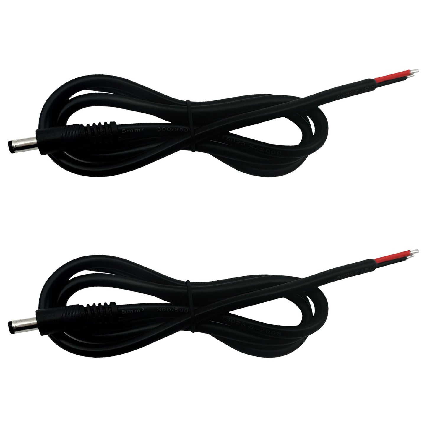 5.5x2.5mm 16AWG Male/Female with Pigtail Bare Wire Open-End Power Cord, Barrel Connector for CCTV Cameras, DVRs, LED Stripes Power Supply Repair Cord