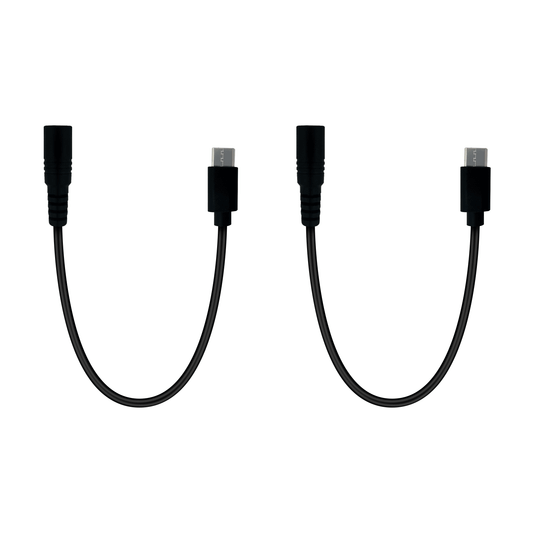 DC 5.5mm x 2.1mm female to type-c mili USB Micro USB power cable for LED desk lamps, small fans and other C-port devices