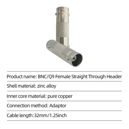 10pcs BNC Female to BNC Female CCTV Security Camera Adapter Coupler Straight Extension Connector