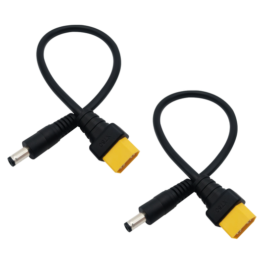 XT60 to DC5.5x2.1mm 14AWG Power Cord, Adapter for FPV, Goggles, Outdoor Power Cords, Solar Batteries, etc.
