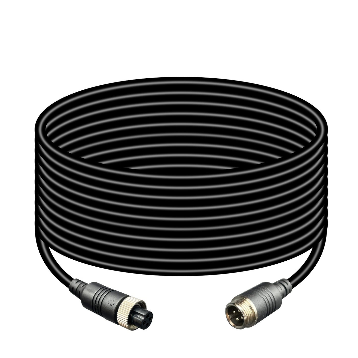 4-Pin Camera Cable 4-Pin Video Cable for Reversing Camera Rear View Camera System Truck Trailer Bus Car Waterproof