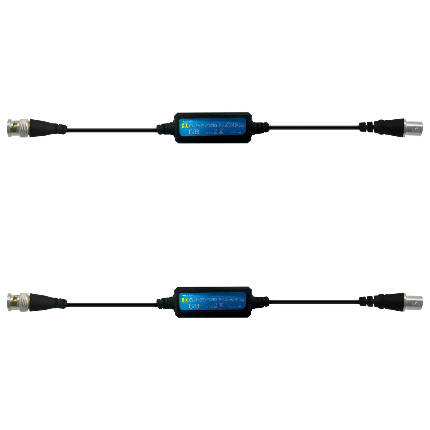 2pcs BNC Ground Isolators HDVI/AHD/TVI/CVBS Camera Filters Horizontal Snowflake Noise Reduction