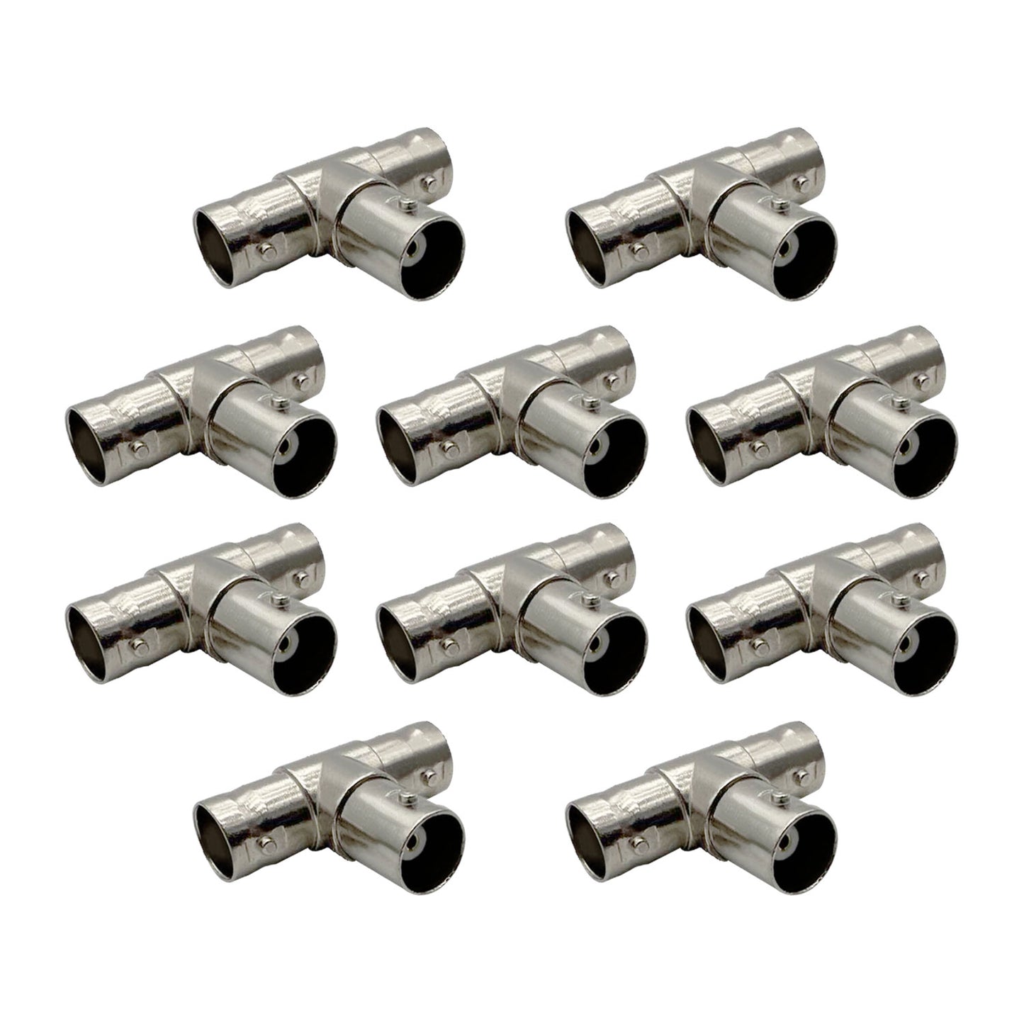 10pcs BNC Splitter for CCTV DVR Camera BNC Female Connector Coaxial Adapter T-Splitter for CCTV Security Camera Surveillance Video Equipment