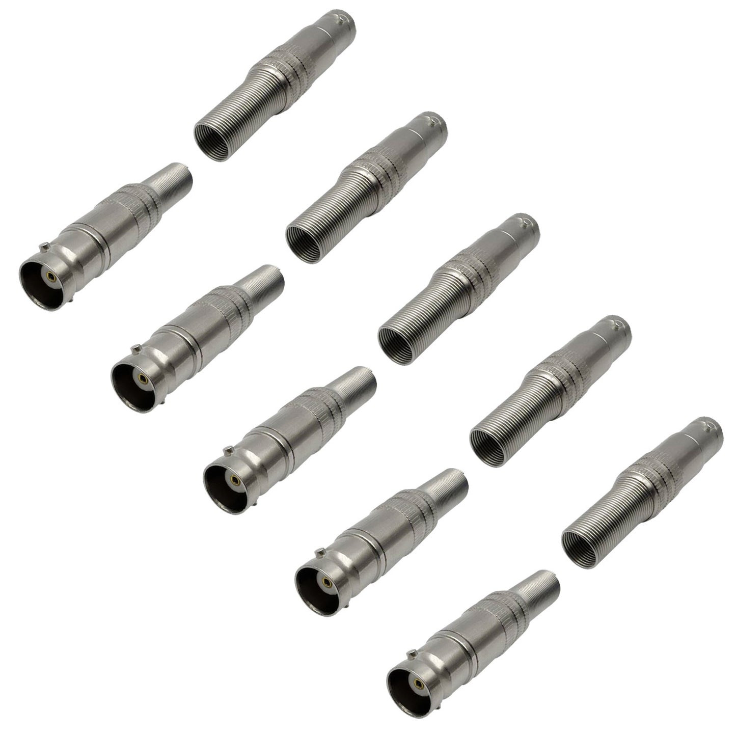 75 Ohm HD BNC Female Plug Q9 Surveillance Video Coaxial Cable Connector 75-5 HD-SDI Solderless Safety Cable 75Ω Feedthrough Connector