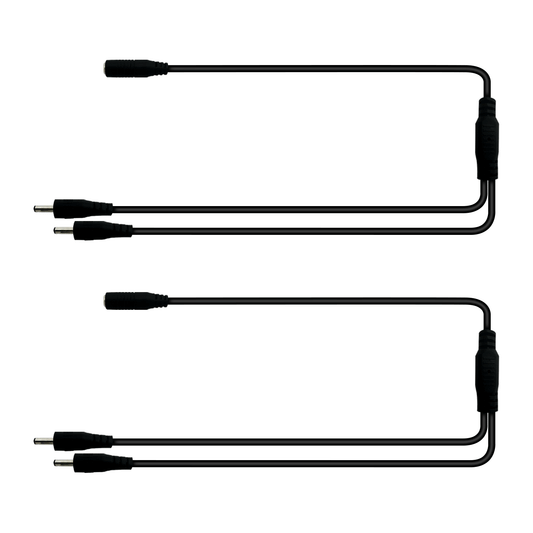 DC3.5x1.35mm LED Strip Power Female to Male Splitter Adapter Cable 2.3ft (1to2 2pcs)
