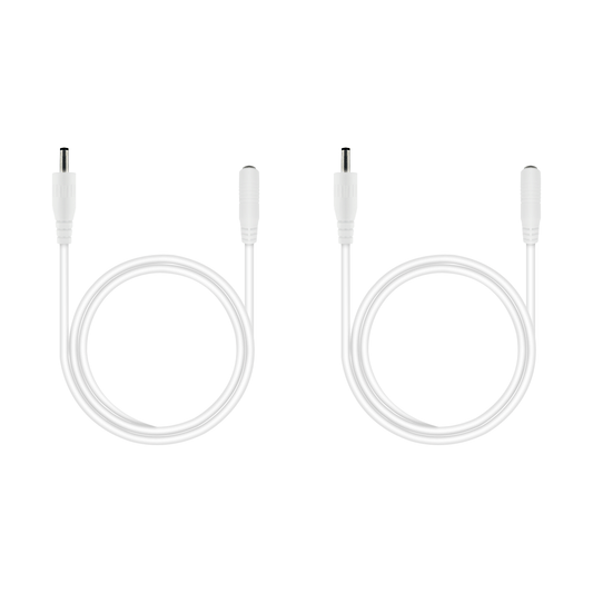 DC Power Adapter Male to Female Extension Cord, 3.5x1.35 mm, 5Volt Plug Extension Cord, Barrel Connector, for: Under Cabinet Lighting, LED Strip Lights, CCTV Security Cameras, IP Cameras