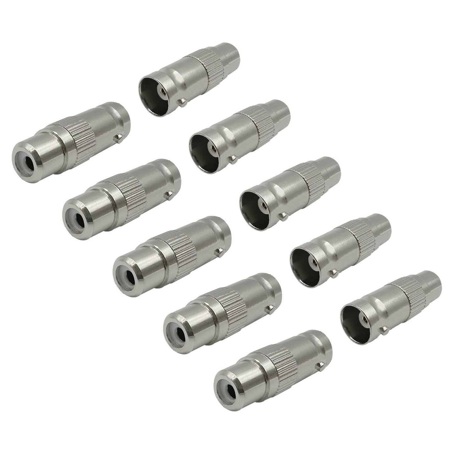 10pcs BNC Female to RCA Female Coupler Adapter Connectors for CCTV Security Surveillance Systems Surveillance Systems