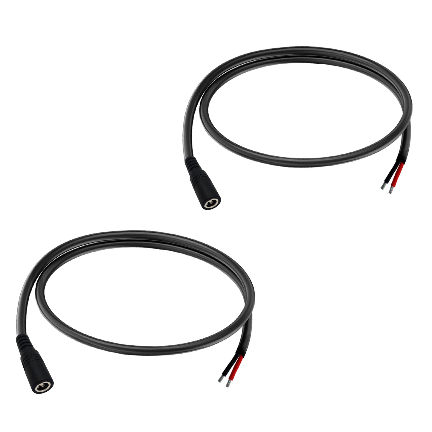 5.5x2.1mm Barrel Connector, 12 Volt Power Cord, Tail Fiber Repair Power Cord for CCTV Surveillance Cameras, LED Strips, Lighting Power Supplies, Routers