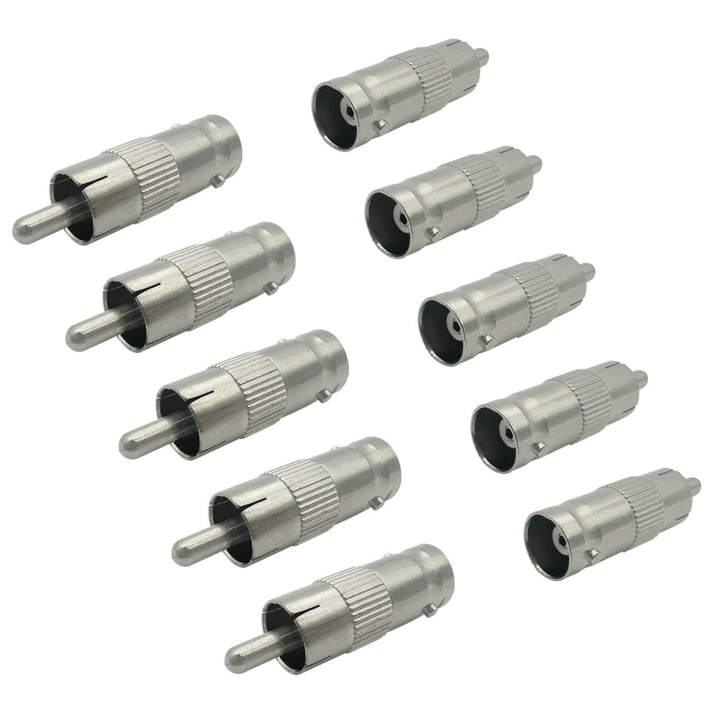 10pcs BNC Female to RCA Male for CCTV Coaxial Cable Coupler Connector Plug Adapter