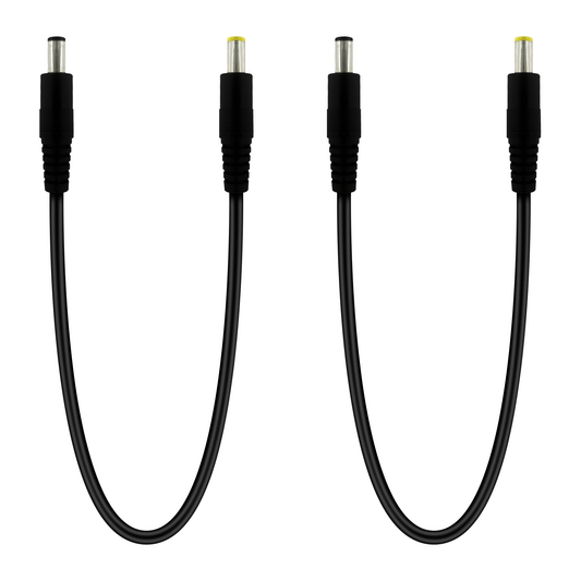 DC5.5x2.1mm to 5.5x2.5mm Male to Male 12 Volt Power Extension Cable Power Adapter for LED Strip Lights CCTV Security Surveillance Cameras