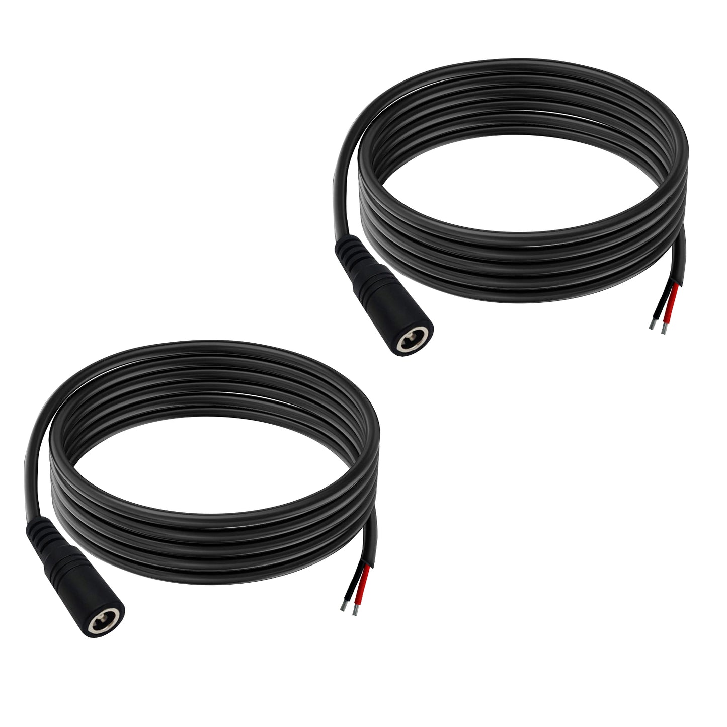 5.5x2.1mm Barrel Connector, 12 Volt Power Cord, Tail Fiber Repair Power Cord for CCTV Surveillance Cameras, LED Strips, Lighting Power Supplies, Routers
