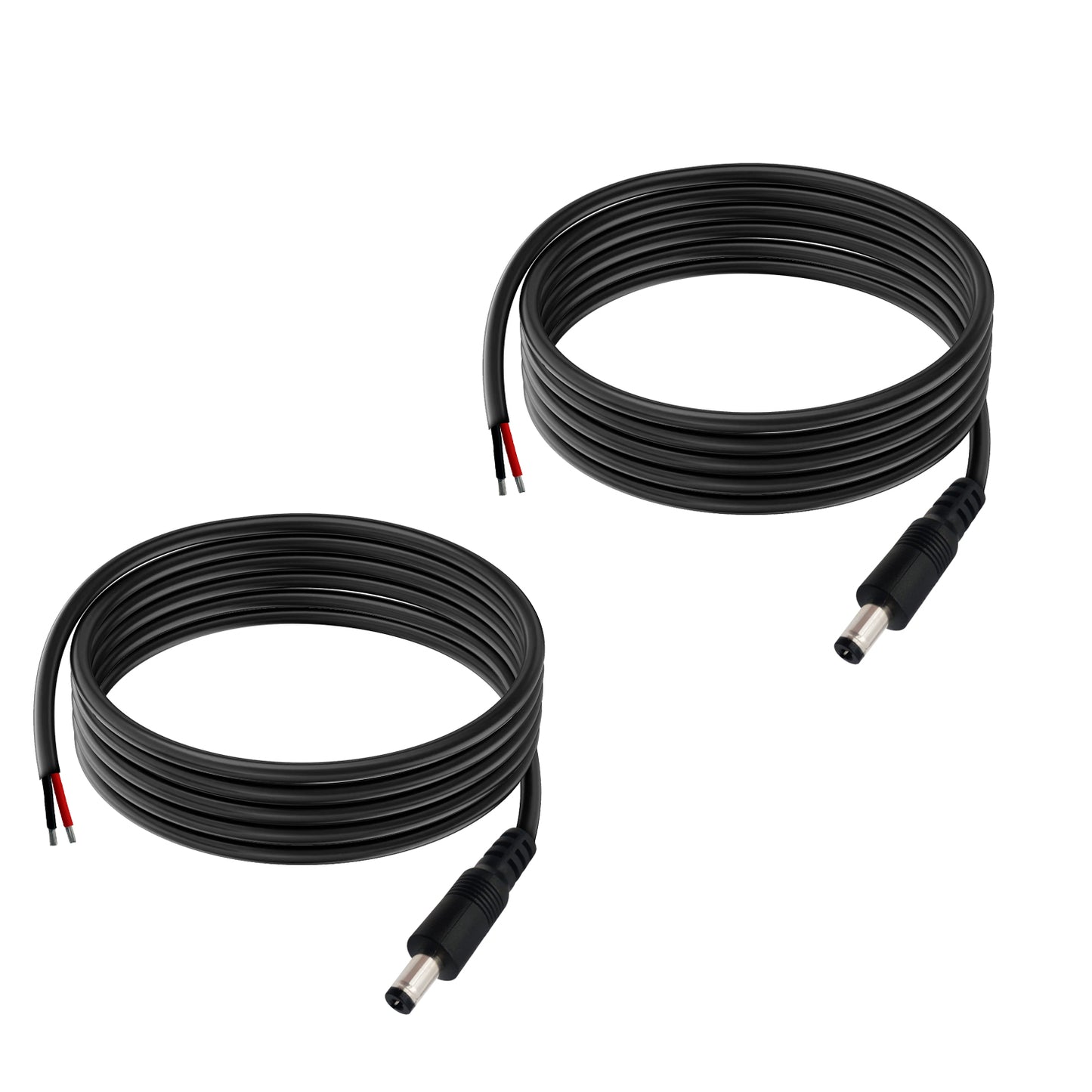 5.5x2.1mm Barrel Connector, 12 Volt Power Cord, Tail Fiber Repair Power Cord for CCTV Surveillance Cameras, LED Strips, Lighting Power Supplies, Routers