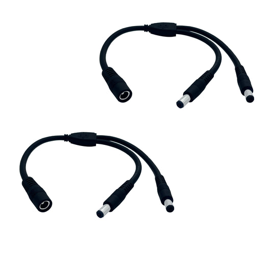 DC 5.5x2.5mm 12V Power Splitter for LED Connector Security Camera Y-Splitter Cable