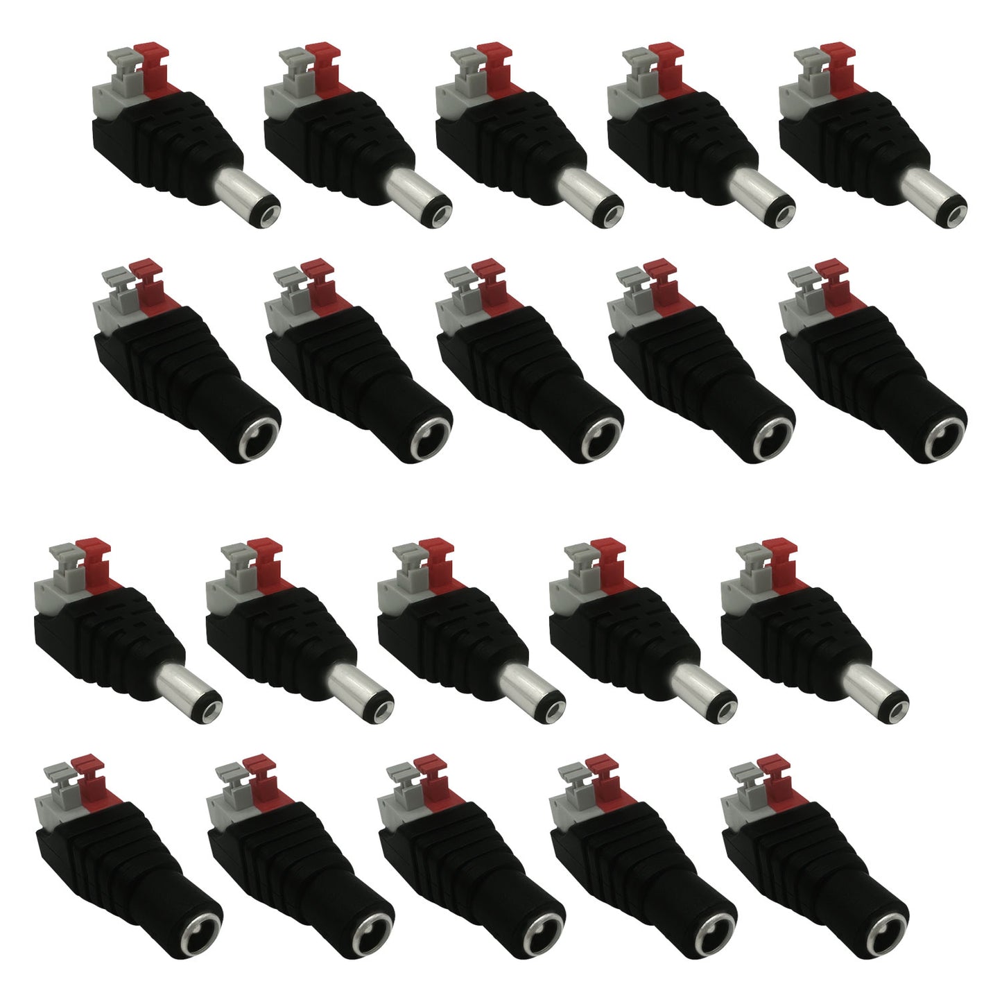 20pcs DC5.5 x 2.1mm DC Connector 12V 3A Barrel Connector for LED Connector