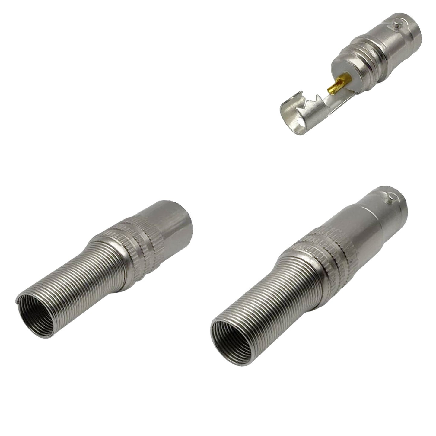 75 Ohm HD BNC Female Plug Q9 Surveillance Video Coaxial Cable Connector 75-5 HD-SDI Solderless Safety Cable 75Ω Feedthrough Connector