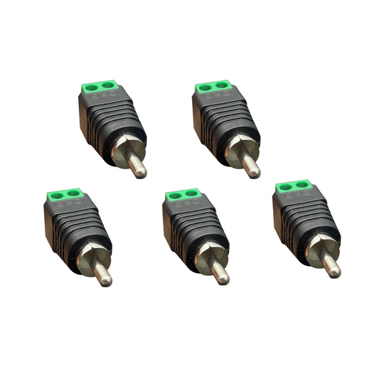 RCA Connector to AV Screw Terminal Audio Video Connector RCA Plug for Speaker Wiring RCA Adapter