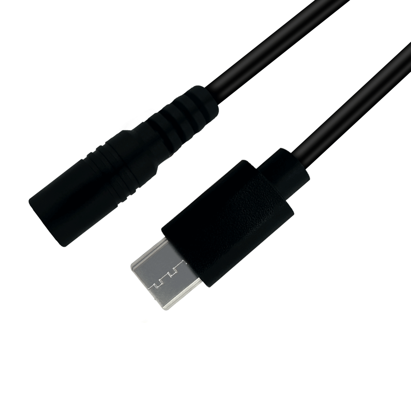 DC 5.5mm x 2.1mm female to type-c mili USB Micro USB power cable for LED desk lamps, small fans and other C-port devices