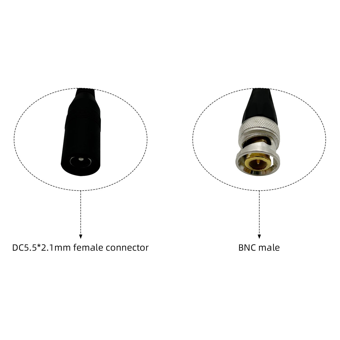 Passive Video Balun with Power Supply, Long Distance Network Transceiver, Cat5e/Cat6 Cable to BNC Male Connector bnc to rj45 Adapter, HD Security Surveillance Camera System 2 Pairs