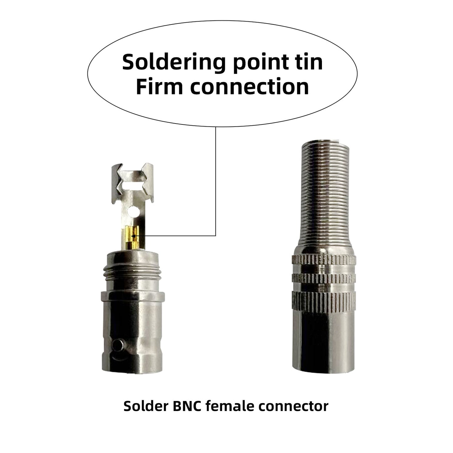 75 Ohm HD BNC Female Plug Q9 Surveillance Video Coaxial Cable Connector 75-5 HD-SDI Solderless Safety Cable 75Ω Feedthrough Connector