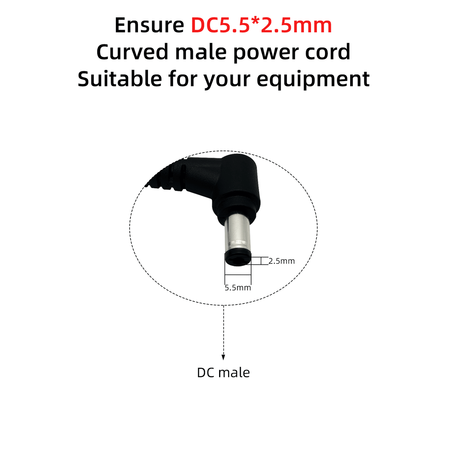 5.5X 2.5mm DC Power Pigtail Power Cord DC 12 V Male Plug Connection Cable for CCTV Surveillance Camera Router Projector LED Light Bar